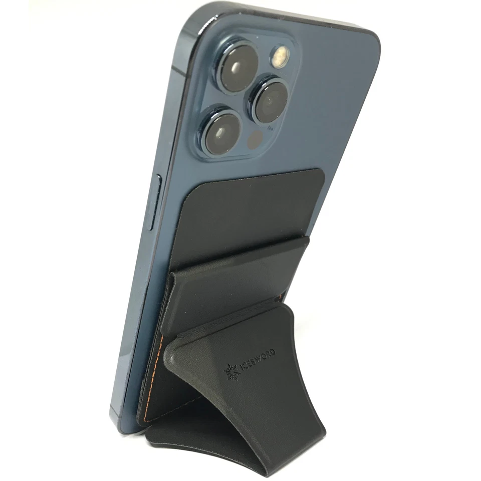 New Self Adhesive 4-in-1 Stick-on Card Wallet, Phone Grip, Phone Stand - Black - Image 1 of 4