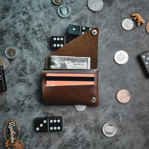 Crazy Horse Leather Wallet for Cards and Bills - Picture 1 of 16