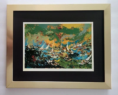 Arte Pop Firmado LeRoy Neiman "VELA" Montado y Enmarcado en Nuevo 11x14 Foto 1 de 3