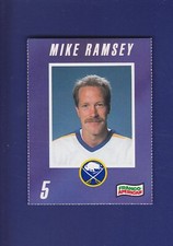 Mike Ramsey 1990-91 Franco-American Buffalo Sabres Hockey #5 (MINT) Campbell's