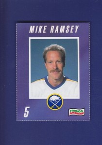 Mike Ramsey 1990-91 Franco-American Buffalo Sabres Hockey #5 (MINT) Campbell's