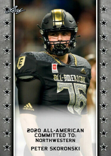 PETER SKORONSKI 2020 LEAF 1ST PRINTED ARMY ALL-AMERICAN ROOKIE #87 NORTHWESTERN - Image 1 of 1