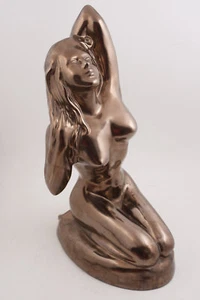 Indra Pottery Figural Nude 1972 Bronze Statue Woman (HSE2) ERM 21" - Picture 1 of 12