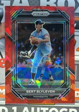 2023 Panini Prizm Red Cracked Ice Bert Blyleven! Twins