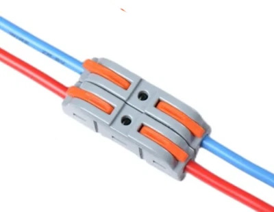 Conectores de cable de palanca de empalme rápido, circuito en línea de 2 conductores, paquete de 50 Foto 1 de 4