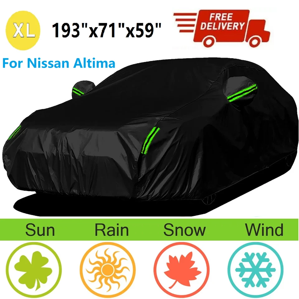 For Nissan Altima Car Cover Outdoor 190T Waterproof UV All Weather Protection Foto 1 de 4