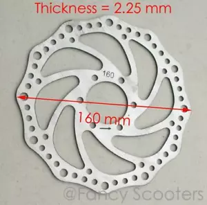 Brake Disc Rotor E-6 for Pocket bike, chopper, Scooters DIAMETER 160MM - Picture 1 of 3