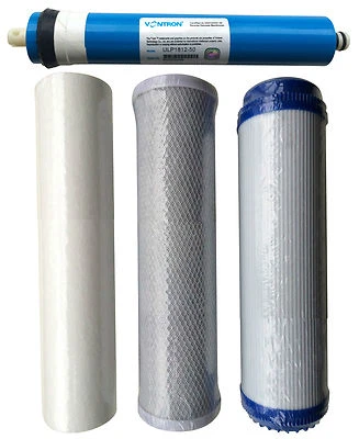 FINEST-FILTERS Reverse Osmosis RO Unit Complete Replacement Pre Filters Including Membrane