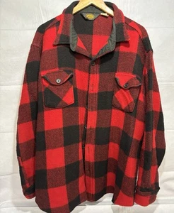 Vintage Woolrich Wool Hunting Jacket Buffalo Plaid Coat Mackinaw Shirt Size XXXL - Picture 1 of 11