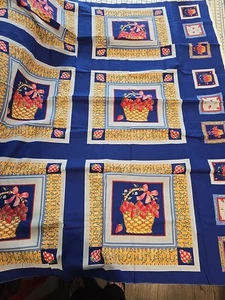Vintage Cotton Fabric From 1997, Strawberries In BASKETS 1yd 15"inches - Picture 1 of 13