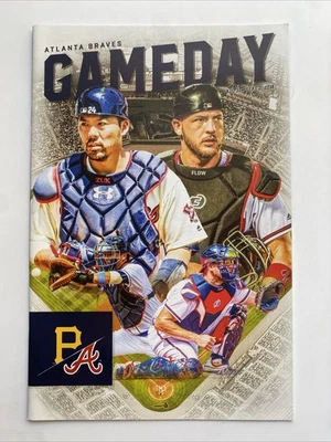 TYLER FLOWERS KURT SUZUKI Atlanta Braves Baseball 2018 Gameday Program SGA v PIT - Image 1 of 2