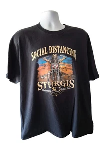 Camiseta Gildan Sturgis Motocicleta Rally 2XL Distanciamiento Social Motociclista Grunge - Imagen 1 de 6