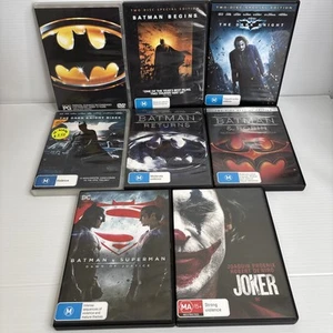 BATMAN DVD Collection x 8 JOKER Batman Begins Returns Robin Dark Knight Rises - Picture 1 of 24