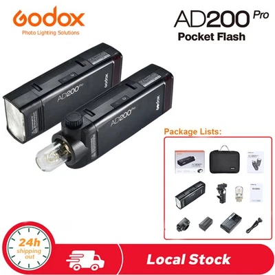 US Godox AD200Pro 200W 2.4G TTL 1/8000s Pocket Flash Speedlite 2900mAh Battery - Image 1 of 4