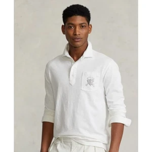 Polo Ralph Lauren Classic Signature Crest Rugby Langarmshirt Herren XL weiß - Bild 1 von 8