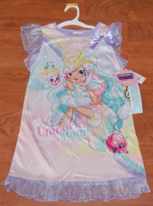 NEW SHOPKINS UNICORN FAN CLUB NIGHTGOWN. (LIMITED EDITION) Purple Small Cute - Picture 1 of 3