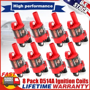 8 Pack Ignition Coils For 2007-2016 Chevy Silverado 1500 Tahoe GMC Sierra D514A - Picture 1 of 12