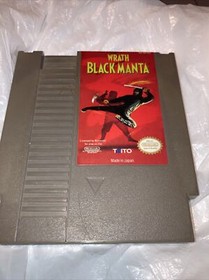 nintendo nes wrath of the black manta cartuccia autentica non testata 1989