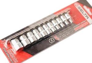 Selta Taiwan 11pc 1/4" Dr 12pt Regular Socket Set: 4-5-5.5-6-7-8-9-10-11-12-13mm - Picture 1 of 4