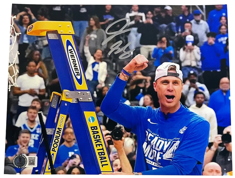 FOTO FIRMADA POR JON SCHEYER DUQUE BLUE DEVILS 8x10 certificado de autenticidad Beckett Testigo Foto 1 de 1