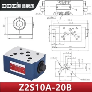 1 Stück NEU passend für gestapeltes flüssigkeitsbetriebenes Rückschlagventil Z2S10A-20B - Bild 1 von 4
