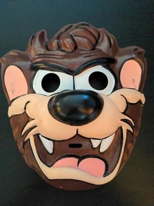 Máscara de Halloween rubíes vintage 1989 Looney Tunes Taz el diablo de Tasmania - Imagen 1 de 2