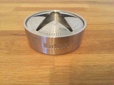 Vintage Marlboro Ashtray Texas Star Silver Colour Stainless Steel