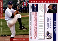 Chris Cody 2010 Grandstand Huntsville Stars #NNO Card *AutographDen*