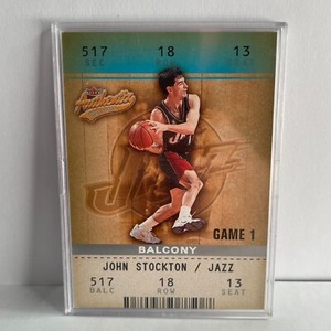 2002-03 Fleer Authentix John Stockton Balcony /250 #4 Jazz Basketball HOF