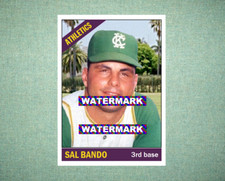 Sal Bando Kansas City Athletics A's 1966 Style Custom Baseball Art Card