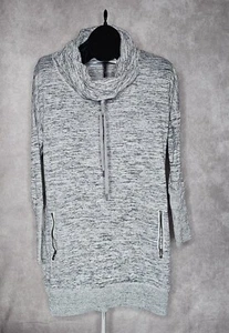 Athleta graues Kleid Damen Langarmpullover Kordelzug Halsausschnitt Pullover - Bild 1 von 4