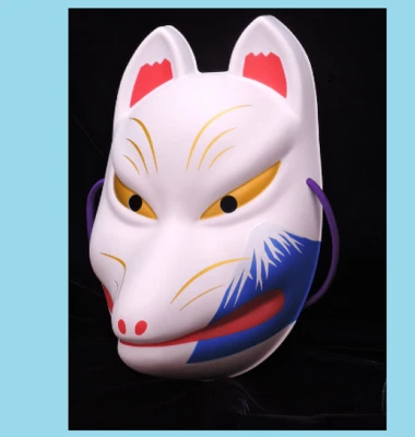 Komendo Full Face Fox Mask Kitsune White Fox Mt.Fuji PVC JP - Image 1 of 4