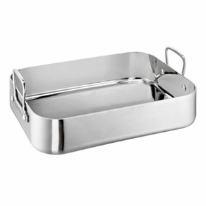 Shoulder shore delicado frying, square roaster, inlet shape, stainless steel 35x25cm - Picture 1 of 1
