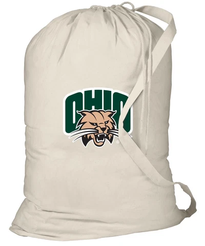 Ohio University Bobcats Laundry Bag OHIO BOBCATS Clothes Bag w/ SHOULDER STRAP! Cover