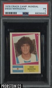 1978 Crack Campio Mundial Soccer Diego Maradona PSA 1 Pr