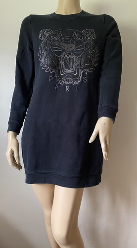 Felpa maglione nero ricamato tigre Kenzo taglia XS