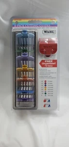 NEW AUTHENTIC Wahl Cutting Hair (Color - Coded) Clipper Guides Guards (8) & Tray - Picture 1 of 1