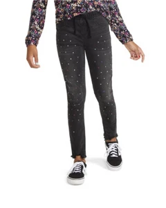 Justice Girls Pull On Fashion Jean Leggings - NEW NWT Size 16 Black/Gray - Picture 1 of 7