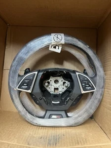 2016-2024 Chevy Camaro SS Black Leather Flat Bottom Steering Wheel 84209541 GM - Picture 1 of 6