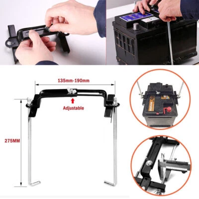 US Car Battery Retaining Clamp Holding Clamp Bracket Bolt Tie Down Kit Van Boat - Image 1 of 4