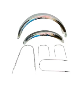 PASSEND FÜR BSA B25 B44 StarFire Front & Rear Chrom Schutzblech Fender Set & ... - Bild 1 von 3