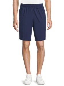 Athletic Works Men's & Big Men's 9" Active Soft Shorts, Size 2XL Navy --S7-- - Picture 1 of 4