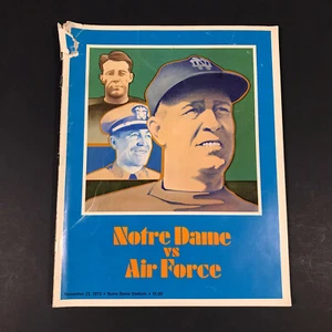 Notre Dame vs Air Force Football Program November 22 1973 Ara Parseghian 70s - Picture 1 of 10