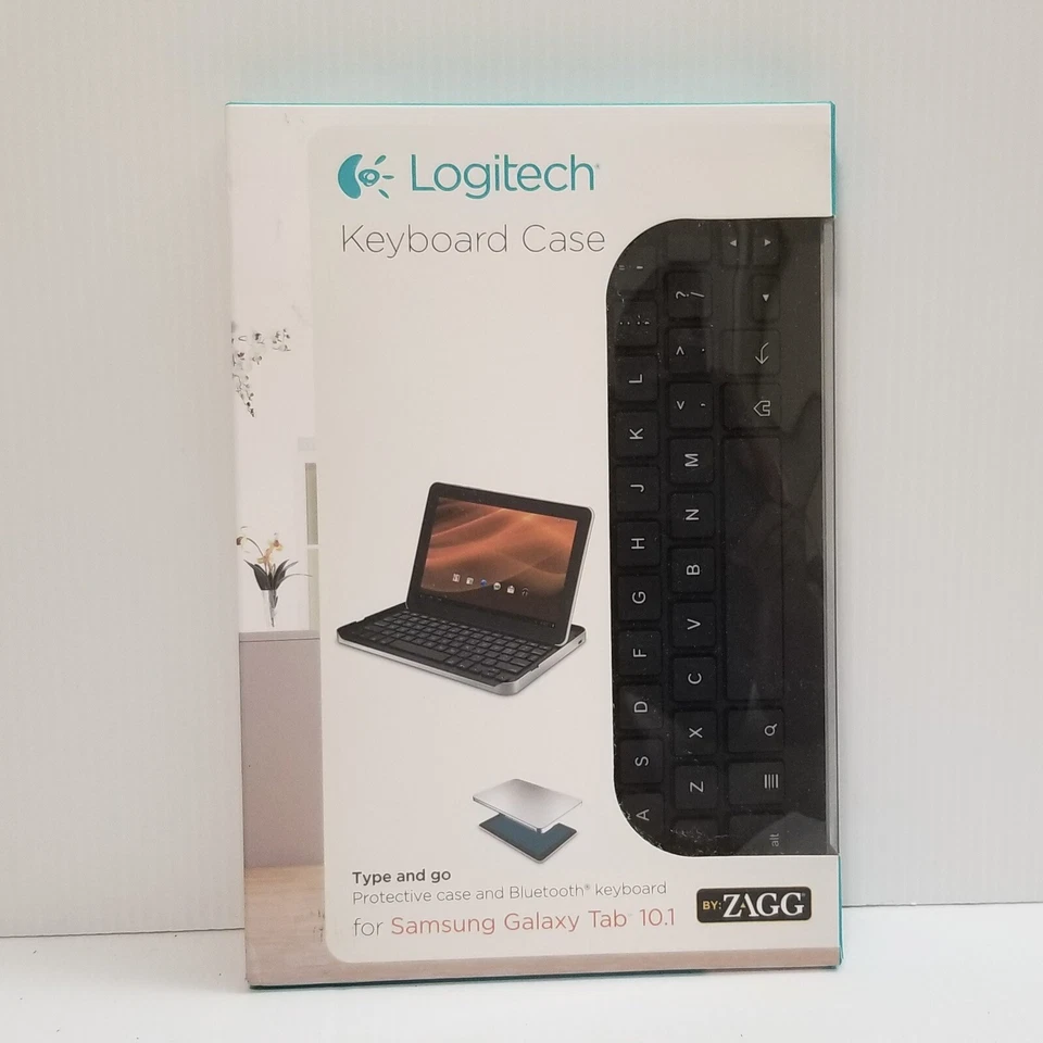 New! Logitech Bluetooth Keyboard Case for Samsung Galaxy Tab 10.1 by Zagg - Image 1 of 4