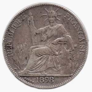 20 CENTIEMES 1898 INDOCHINA / INDOCHINA (Silber / Silber) 20 Cent - Bild 1 von 2