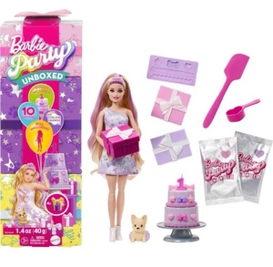 Barbie Party bambola e accessori serie compleanno animali senza scatola con 10 sorprese nuova - Foto 1 di 5