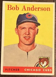 1958 TOPPS # 209 BOB ANDERSON OF THE CHICAGO CUBS NM CONDITION - Picture 1 of 2