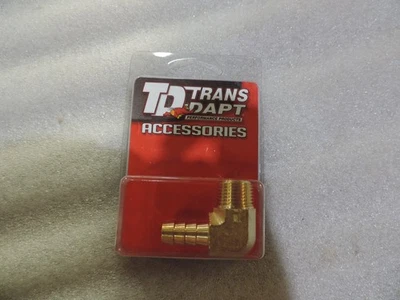 Transdapt 2271 Brass Fuel Fitting 90 degree type 1 3/8" NPT to 3/8" ID Hose - Image 1 of 2
