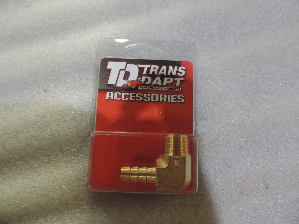 Transdapt 2271 Brass Fuel Fitting 90 degree type 1 3/8" NPT to 3/8" ID Hose - Image 1 of 2