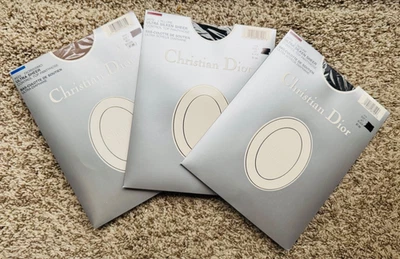 Novo 3 Pares de CALÇA CHRISTIAN DIOR Ultra Transparente CONTROL TOP TAMANHO 1 Preto e Marrom - Imagem 1 de 4